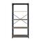 Walker Edison 64" Graywash Angle Iron Industrial Bookcase